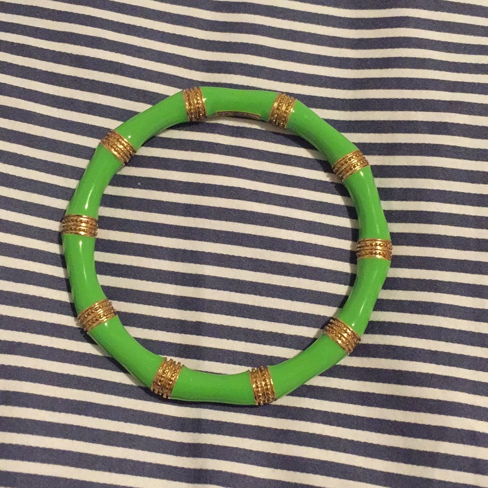 Lilly Pulitzer Gold and Green Bamboo Bangle